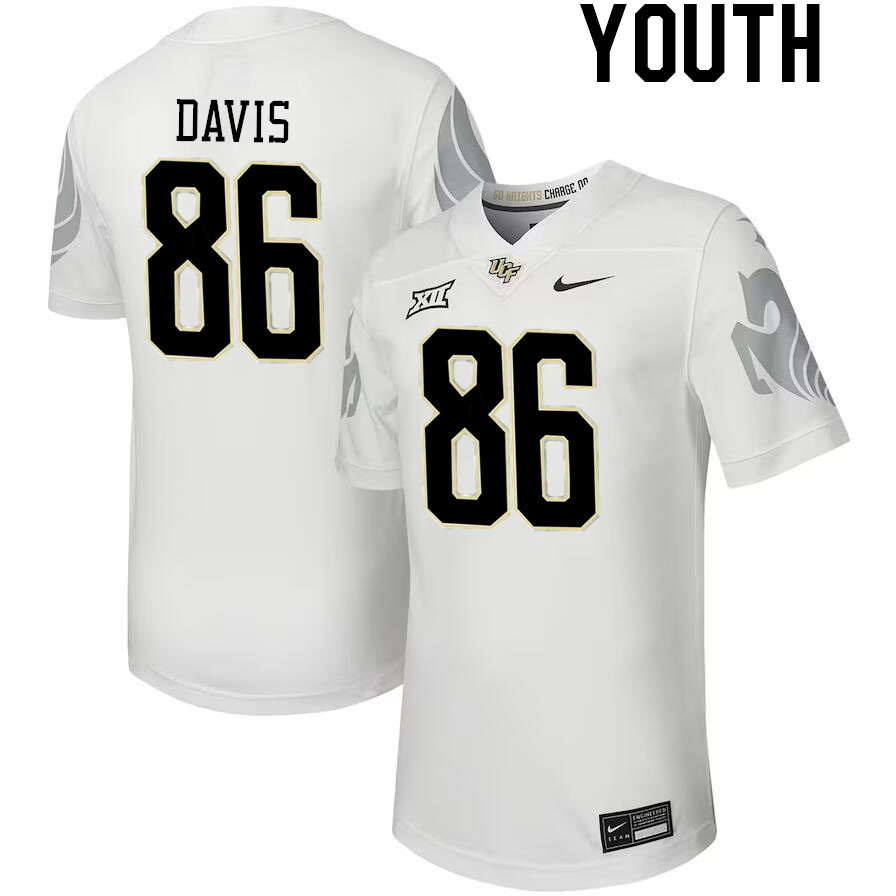 Youth #86 Jordan Davis UCF Knights Big 12 Conference College Football Jerseys Stitched-Black